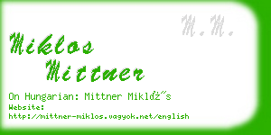 miklos mittner business card